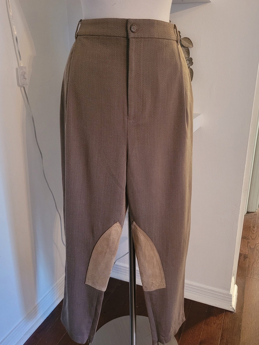 Lauren Ralph Lauren Suede-Trim Bi-Stretch Jodhpur Pants 16W
